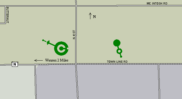 Map of Wisconsin Crop Circles