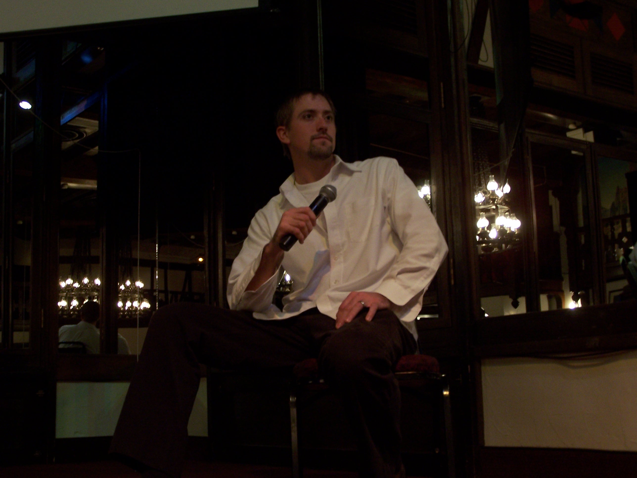 Noah Voss lectures in Rapid City South Dakota infront of a sold out audience