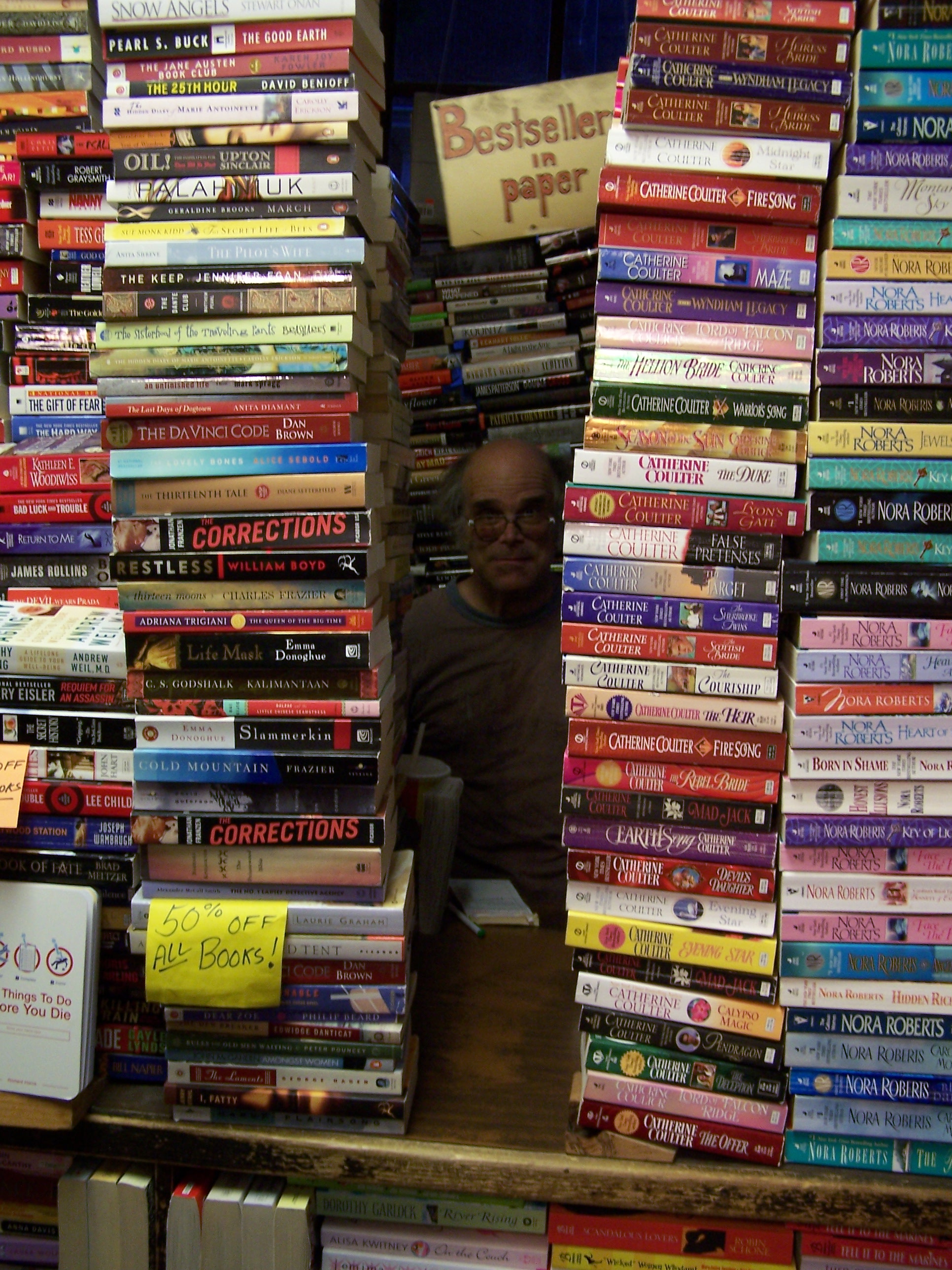 Witch research at Salem Massachusetts bookstore